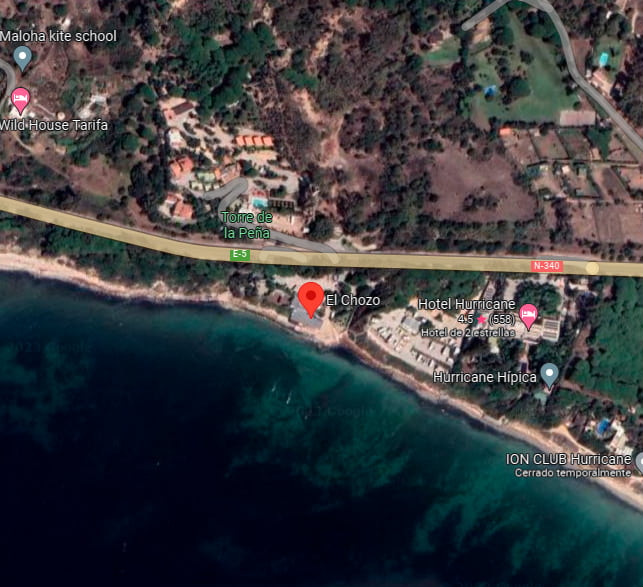location map restaurant el chozo Tarifa